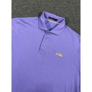 Greyson Golf Polo Shirt Men's Large Purple LSU Tigers Performance Brrr S/S